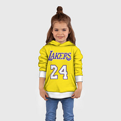 Толстовка-худи детская Kobe Bryant 24, цвет: 3D-белый — фото 2