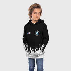 Толстовка-худи детская BMW БМВ, цвет: 3D-белый — фото 2