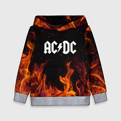 Толстовка-худи детская AC DC, цвет: 3D-меланж