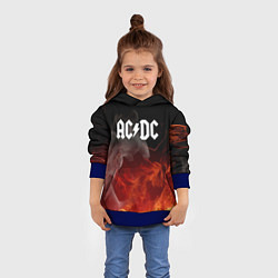 Толстовка-худи детская AC DC, цвет: 3D-синий — фото 2