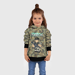 Толстовка-худи детская Roblox 23 February Camouflage, цвет: 3D-черный — фото 2