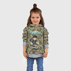 Толстовка-худи детская Roblox 23 February Camouflage, цвет: 3D-меланж — фото 2