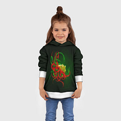 Толстовка-худи детская Медуза Горгона, цвет: 3D-белый — фото 2