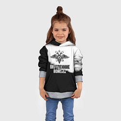 Толстовка-худи детская Внутренние Войска, цвет: 3D-меланж — фото 2