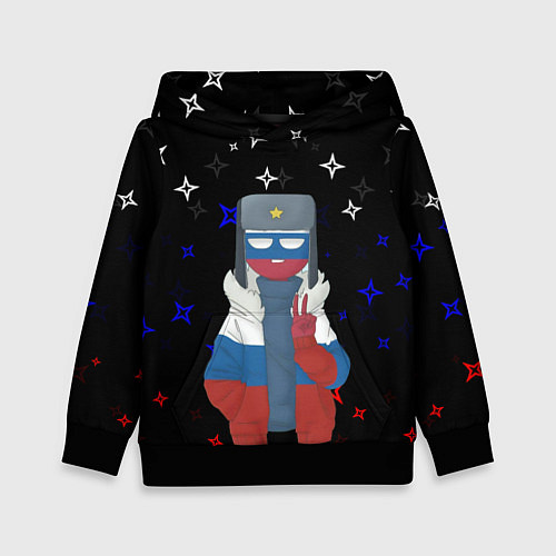 Детская толстовка CountryHumans / 3D-Черный – фото 1