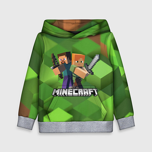 Детская толстовка MINECRAFT / 3D-Меланж – фото 1