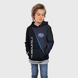 Толстовка-худи детская SUBARU, цвет: 3D-меланж — фото 2