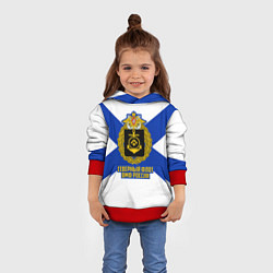 Толстовка-худи детская Северный флот ВМФ России, цвет: 3D-красный — фото 2