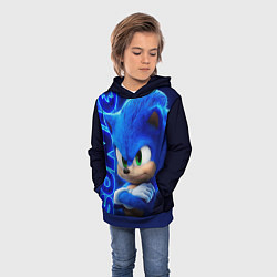 Толстовка-худи детская SONIC, цвет: 3D-синий — фото 2