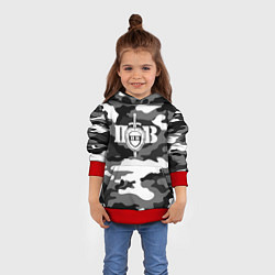Толстовка-худи детская Пограничные Войска, цвет: 3D-красный — фото 2