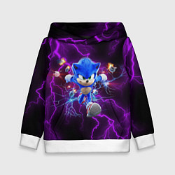 Толстовка-худи детская SONIC, цвет: 3D-белый