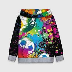 Толстовка-худи детская Football Paints, цвет: 3D-меланж