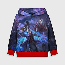 Толстовка-худи детская DEVIL MAY CRY, цвет: 3D-красный