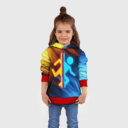 Толстовка-худи детская PORTAL, цвет: 3D-красный — фото 2