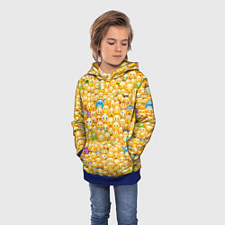 Толстовка-худи детская Смайлики Emoji, цвет: 3D-синий — фото 2