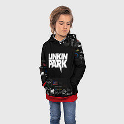 Толстовка-худи детская LINKIN PARK, цвет: 3D-красный — фото 2