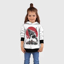 Толстовка-худи детская GODZILLA, цвет: 3D-черный — фото 2