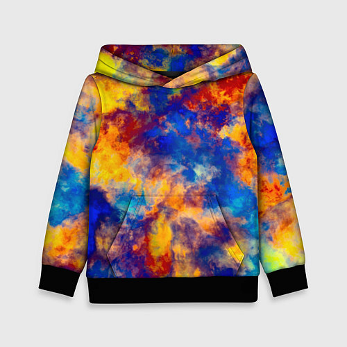 Детская толстовка Огненно-синий полутон / 3D-Черный – фото 1