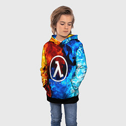 Толстовка-худи детская HALF-LIFE, цвет: 3D-черный — фото 2