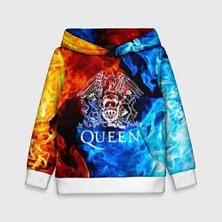 Толстовка-худи детская QUEEN, цвет: 3D-белый