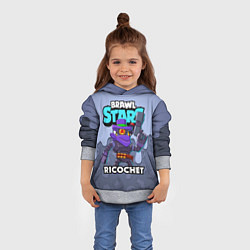 Толстовка-худи детская BRAWL STARS RICOCHET, цвет: 3D-меланж — фото 2