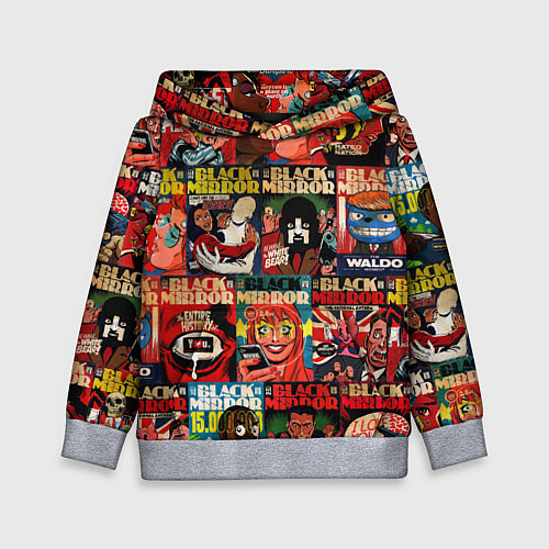 Детская толстовка ЧЕРНОЕ ЗЕРКАЛО / 3D-Меланж – фото 1