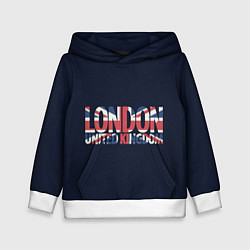 Толстовка-худи детская Лондон, цвет: 3D-белый