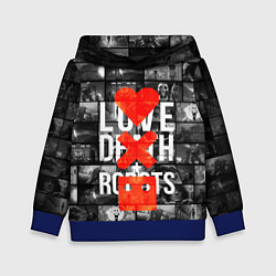 Толстовка-худи детская LOVE DEATH ROBOTS LDR, цвет: 3D-синий