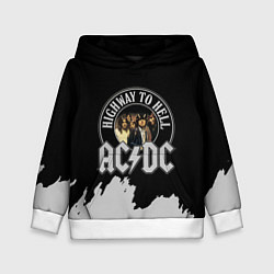 Толстовка-худи детская ACDC, цвет: 3D-белый