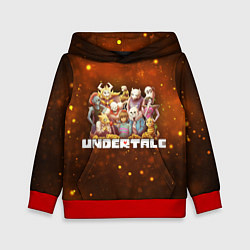 Толстовка-худи детская UNDERTALE, цвет: 3D-красный