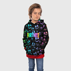 Толстовка-худи детская Fortnite & Marshmello, цвет: 3D-красный — фото 2
