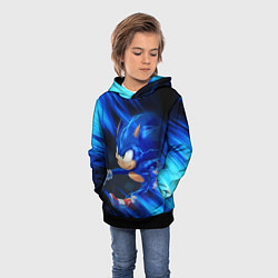 Толстовка-худи детская SONIC, цвет: 3D-черный — фото 2