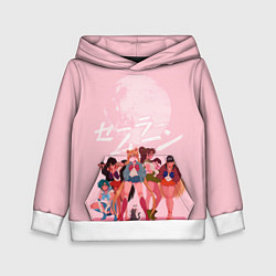 Толстовка-худи детская PINK SAILOR MOON, цвет: 3D-белый