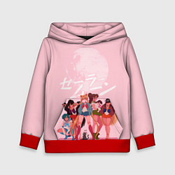 Толстовка-худи детская PINK SAILOR MOON, цвет: 3D-красный