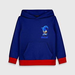 Толстовка-худи детская SONIC, цвет: 3D-красный