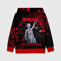 Толстовка-худи детская Metallica, цвет: 3D-красный