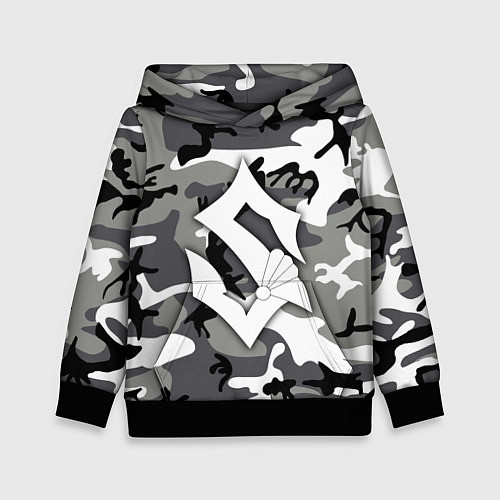 Детская толстовка Камуфляж Sabaton / 3D-Черный – фото 1
