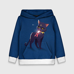 Толстовка-худи детская КИСА С ТЕЛЕФОНОМ, цвет: 3D-белый
