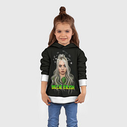 Толстовка-худи детская BILLIE EILISH, цвет: 3D-белый — фото 2