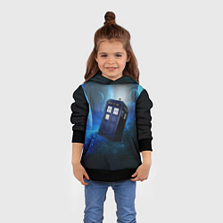 Толстовка-худи детская ТАРДИС, цвет: 3D-черный — фото 2