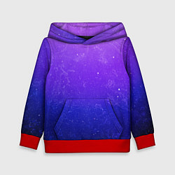 Толстовка-худи детская Звёздное небо, цвет: 3D-красный