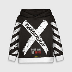 Толстовка-худи детская Off-White: Dangerous, цвет: 3D-белый