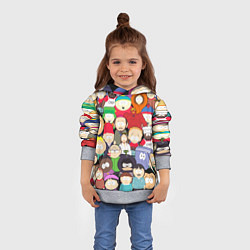 Толстовка-худи детская South Park персонажи, цвет: 3D-меланж — фото 2