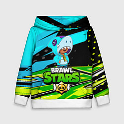 Толстовка-худи детская BRAWL STARS LEON SHARK, цвет: 3D-белый