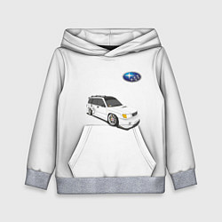 Толстовка-худи детская SUBARU, цвет: 3D-меланж