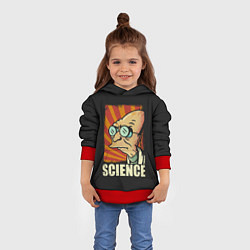 Толстовка-худи детская Futurama Science, цвет: 3D-красный — фото 2