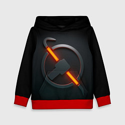 Толстовка-худи детская HALF-LIFE, цвет: 3D-красный