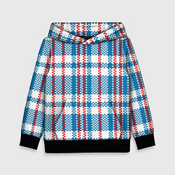 Толстовка-худи детская Текстура Сумка Челнока, цвет: 3D-черный