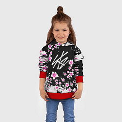 Толстовка-худи детская Stray Kids, цвет: 3D-красный — фото 2