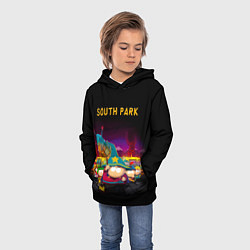 Толстовка-худи детская Южный Парк, цвет: 3D-черный — фото 2